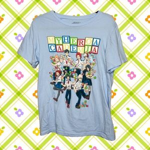 Unisex My Hero Academia Funimation Light Blue Anime Graphic Tee Medium